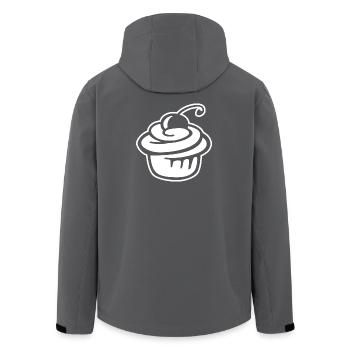 Cupcake Cherry – Gâteau sucré et plaisir de la fête - Veste softshell homme en polyester recyclé Stanley/Stella - noir - Dos - AI Model Male 185 light (185cm)