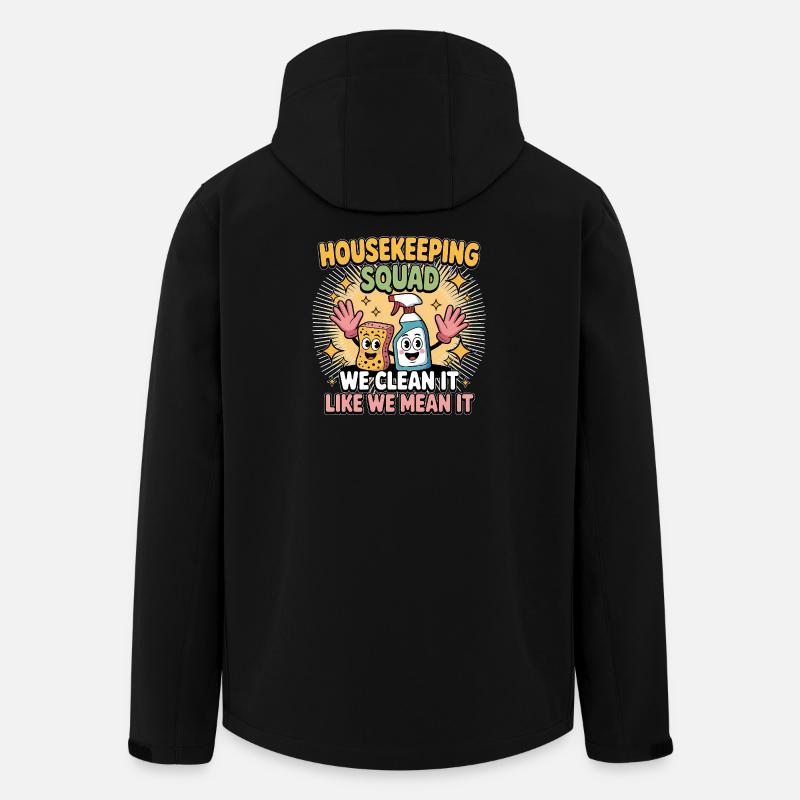 Funny Cleaning Design - Men’s Recycled Softshell Jacket by Stanley/Stella - black