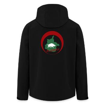 Ardennen-Wildschwein-Emblem - Recycelte Männer Softshell-Jacke von Stanley/Stella - Schwarz - Hinten - AI Model Male 185 light (185cm)