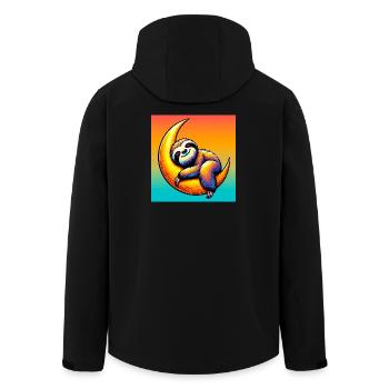 La paresse dort sur la Lune - Veste softshell homme en polyester recyclé Stanley/Stella - noir - Dos - AI Model Male 185 light (185cm)