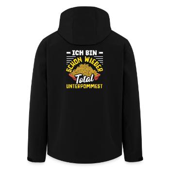Totally underpommest encore une fois – blague sur les frites - Veste softshell homme en polyester recyclé Stanley/Stella - noir - Dos - AI Model Male 185 light (185cm)