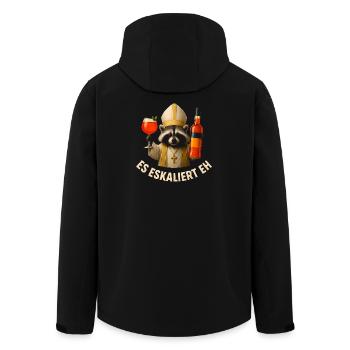 Es Eskaliert Eh Waschbär Spritz Party Geschenkidee - Recycelte Männer Softshell-Jacke von Stanley/Stella - Schwarz - Hinten - AI Model Male 185 light (185cm)