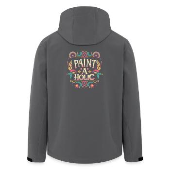 Paint-aholic - Men’s Recycled Softshell Jacket by Stanley/Stella - anthracite - Back - AI Model Male 185 light (185cm)