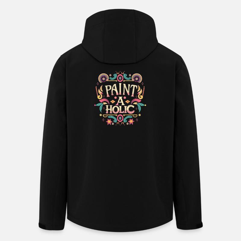 Paint-aholic - Recycelte Männer Softshell-Jacke von Stanley/Stella - Schwarz