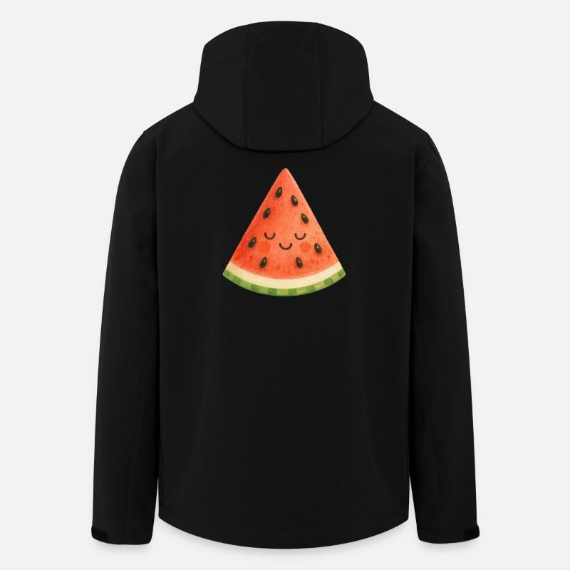 Wassermelonenslice Lächelnd - Recycelte Männer Softshell-Jacke von Stanley/Stella - Schwarz