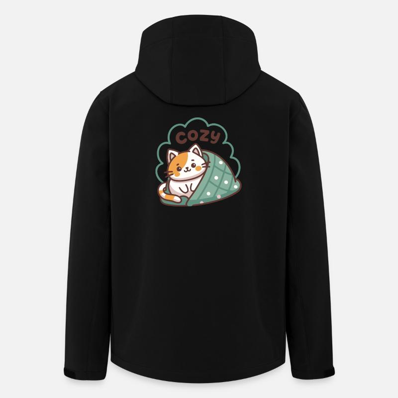 Katzenkuss unter der Bettdecke - Recycelte Männer Softshell-Jacke von Stanley/Stella - Schwarz