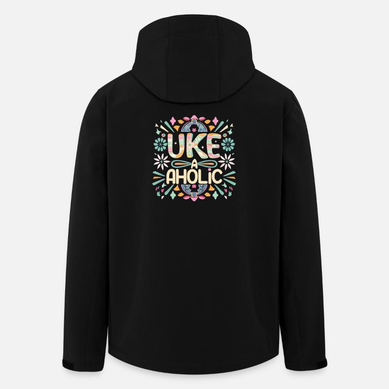 Uke-aholic - Veste softshell homme en polyester recyclé Stanley/Stella - noir