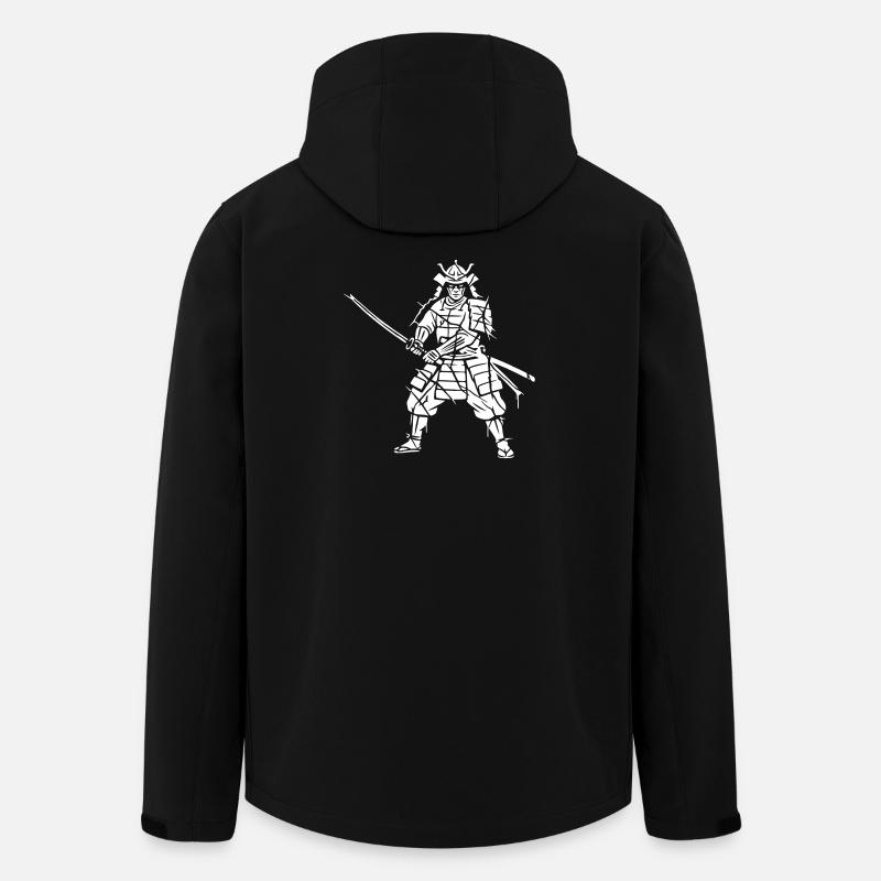 Samurai Splitter Mosaik Kunst Vektor - Recycelte Männer Softshell-Jacke von Stanley/Stella - Schwarz