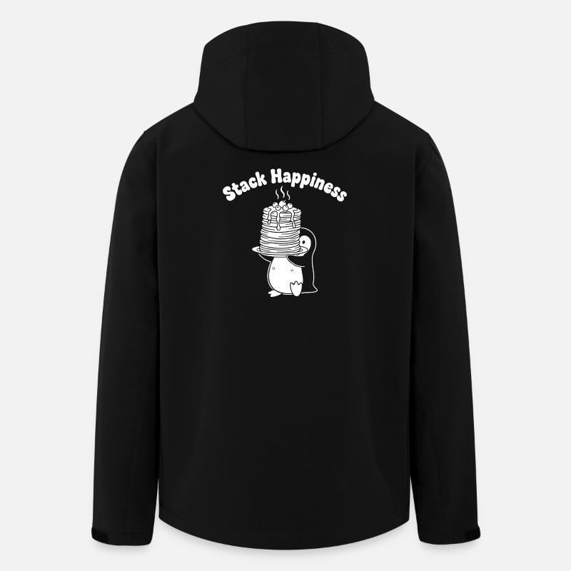 Pinguin Stackt Kuchenfreude - Recycelte Männer Softshell-Jacke von Stanley/Stella - Schwarz