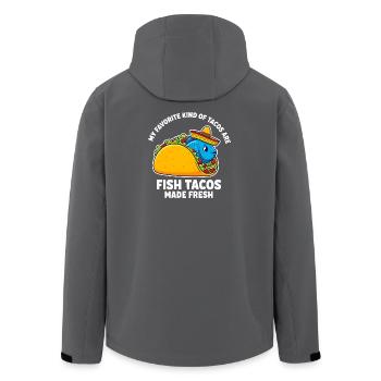 Mon type de tacos préféré est celui du fish tacos - Veste softshell homme en polyester recyclé Stanley/Stella - charbon - Dos - AI Model Male 185 light (185cm)