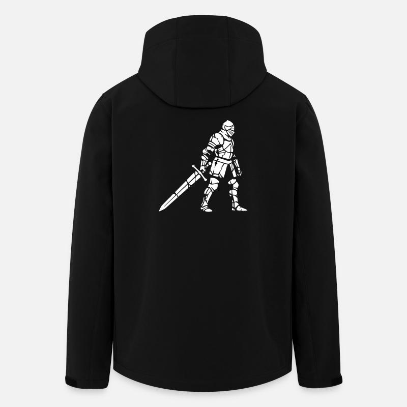 Ritter Rüstung Detailliert Mittelalter grunge - Recycelte Männer Softshell-Jacke von Stanley/Stella - Schwarz