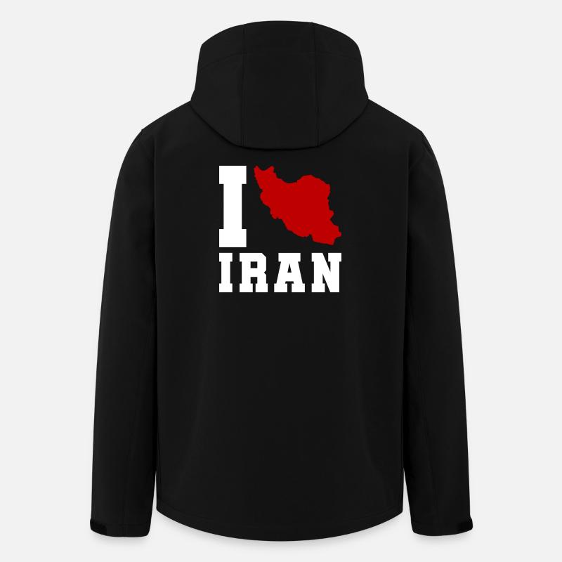 I Love Iran - Recycelte Männer Softshell-Jacke von Stanley/Stella - Schwarz