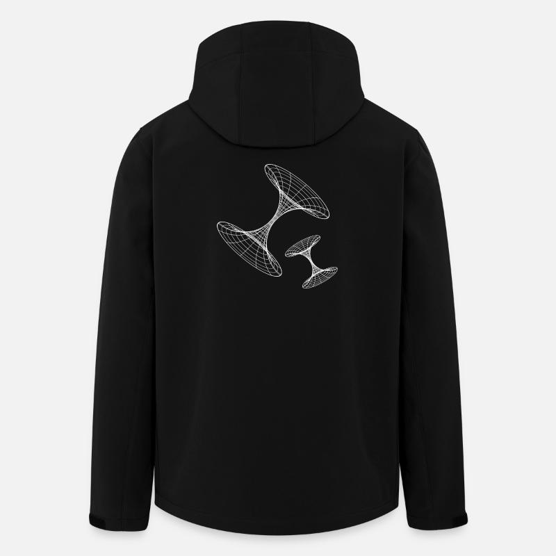 Wireframe Vortex Geometry - Men’s Recycled Softshell Jacket by Stanley/Stella - black