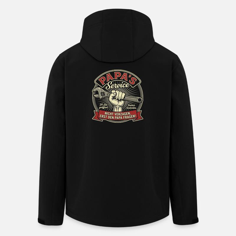 Papa's Service - Don't despair, ask Dad! - Men’s Recycled Softshell Jacket by Stanley/Stella - black