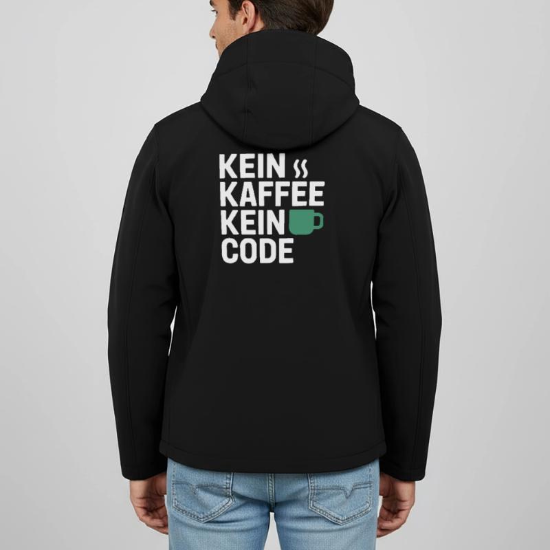 No Coffee No Code Programmer Computer Scientist Men’s Recycled Softshell Jacket by Stanley/Stella