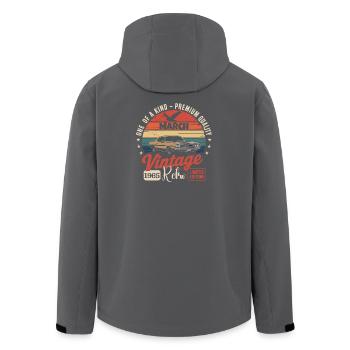 Anniversaire Mars 1965 Année Édition Limitée 1965 - Veste softshell homme en polyester recyclé Stanley/Stella - charbon - Dos - AI Model Male 185 light (185cm)