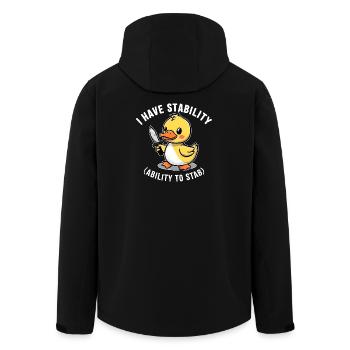 J’ai la capacité de stabilité pour poignarder le divertente drôle - Veste softshell homme en polyester recyclé Stanley/Stella - noir - Dos - AI Model Male 185 light (185cm)