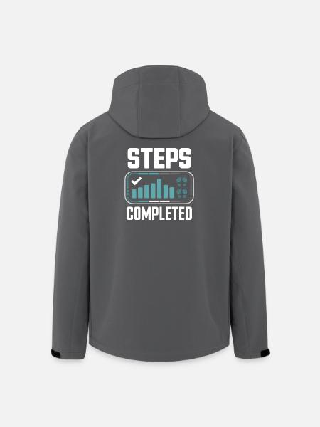 Steps Completed 10000 Schritte - Men’s Recycled Softshell Jacket by Stanley/Stella - black