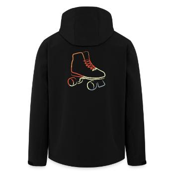 Retro Vintage Roller Skates - Recycelte Männer Softshell-Jacke von Stanley/Stella - Schwarz - Hinten - AI Model Male 185 light (185cm)