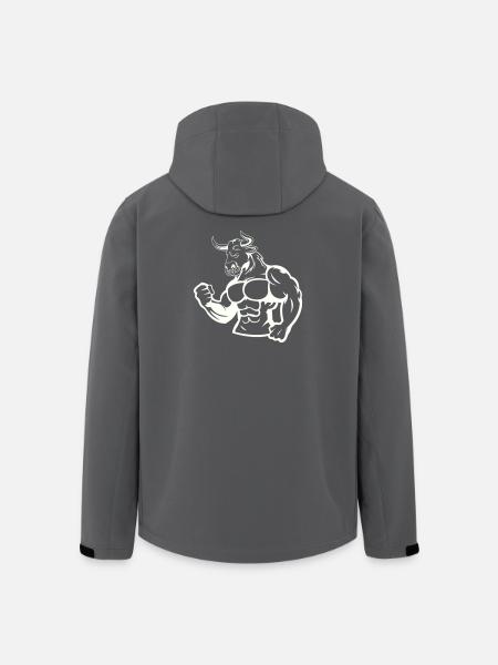 Kraftbulle Muskelheld - Recycelte Männer Softshell-Jacke von Stanley/Stella - Schwarz