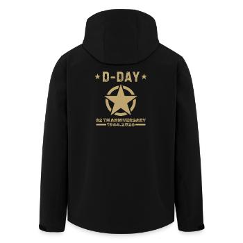 D-Day 82e Anniversaire 1944 2026 Mémoire - Veste softshell homme en polyester recyclé Stanley/Stella - noir - Dos - AI Model Male 185 light (185cm)