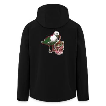 Mouette kebab - Veste softshell homme en polyester recyclé Stanley/Stella - noir - Dos - AI Model Male 185 light (185cm)