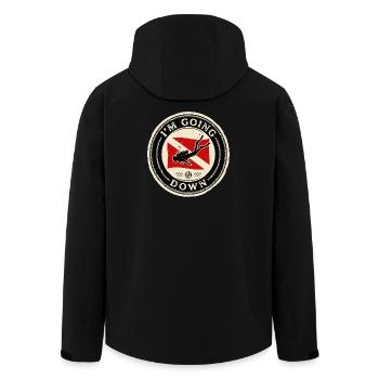 Scuba Diver Scuba Flag Going Down Retro - Recycelte Männer Softshell-Jacke von Stanley/Stella - Schwarz - Hinten - AI Model Male 185 light (185cm)