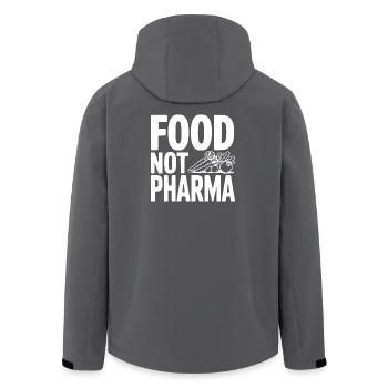 Food Not Pharma - Men’s Recycled Softshell Jacket by Stanley/Stella - anthracite - Back - AI Model Male 185 light (185cm)