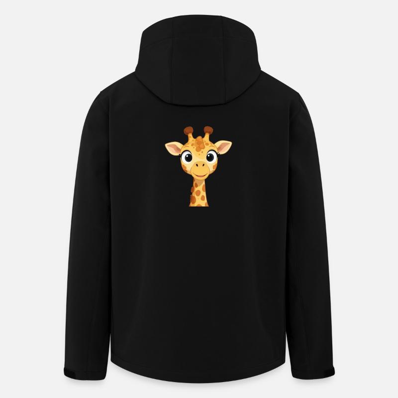lustige Giraffe Geschenk - Recycelte Männer Softshell-Jacke von Stanley/Stella - Schwarz