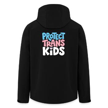 Mois de la fierté LGBT - Protéger les enfants trans - Veste softshell homme en polyester recyclé Stanley/Stella - noir - Dos - AI Model Male 185 light (185cm)