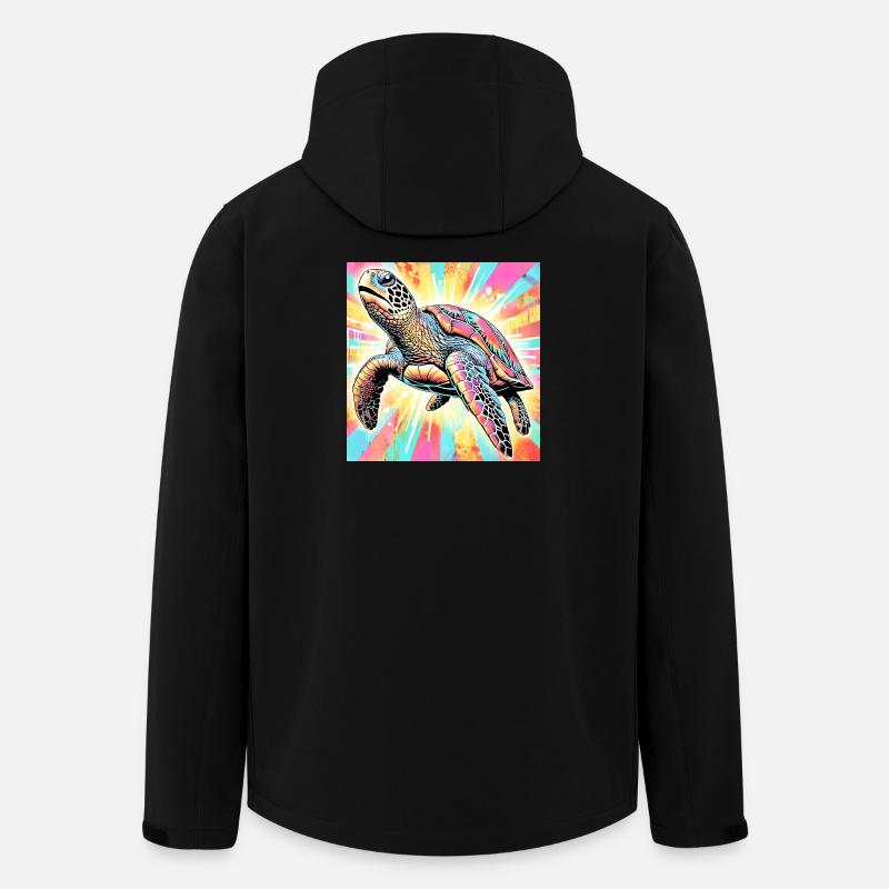 Schildkröte - Recycelte Männer Softshell-Jacke von Stanley/Stella - Schwarz
