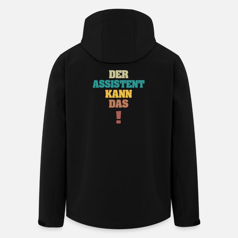 Assistent als Spruch - Recycelte Männer Softshell-Jacke von Stanley/Stella - Schwarz