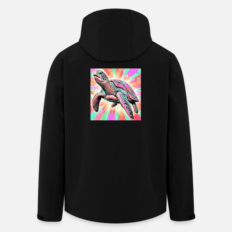 Schildkröte - Recycelte Männer Softshell-Jacke von Stanley/Stella - Schwarz