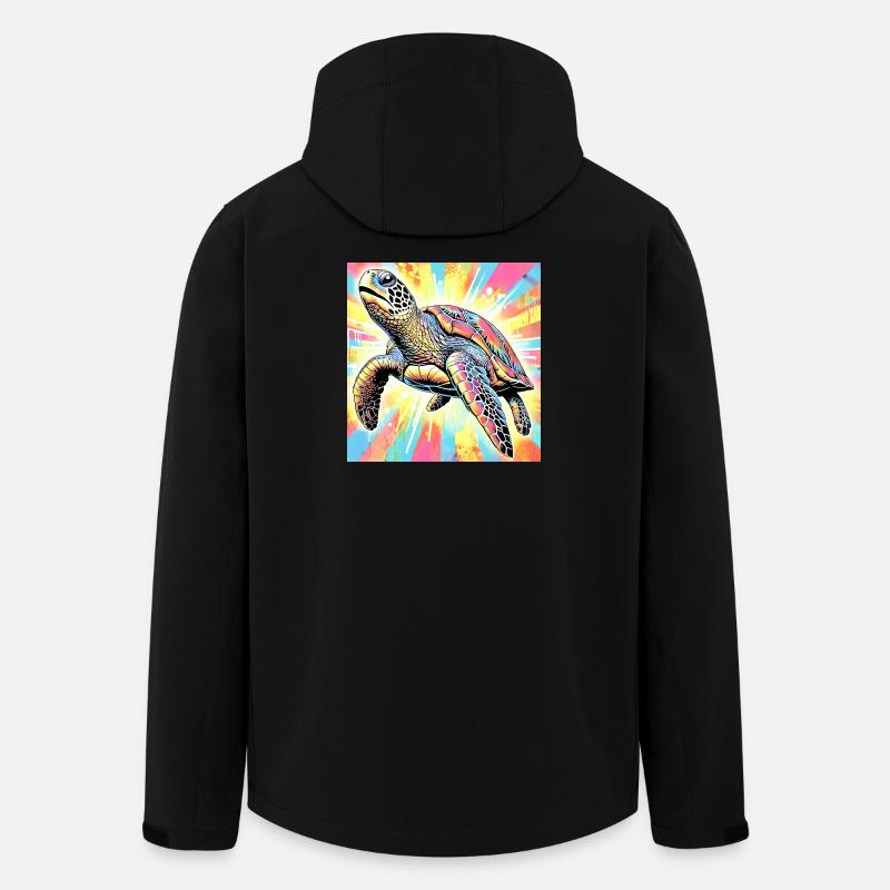 Schildkröte - Recycelte Männer Softshell-Jacke von Stanley/Stella - Schwarz