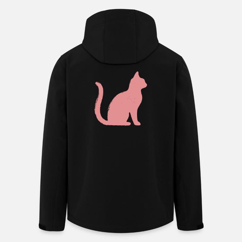Katze Umriss - Pastell - Recycelte Männer Softshell-Jacke von Stanley/Stella - Schwarz