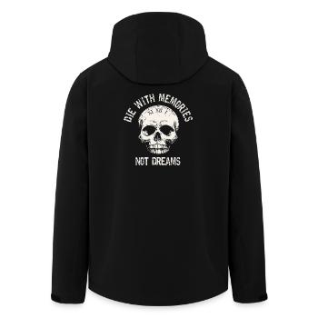 Meurs avec des souvenirs et non des rêves Skull Vintage - Veste softshell homme en polyester recyclé Stanley/Stella - noir - Dos - AI Model Male 185 light (185cm)