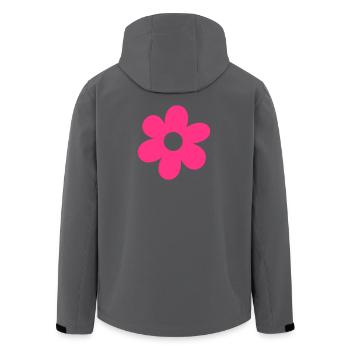 Blumen - Recycelte Männer Softshell-Jacke von Stanley/Stella - Schwarz - Hinten - AI Model Male 185 light (185cm)
