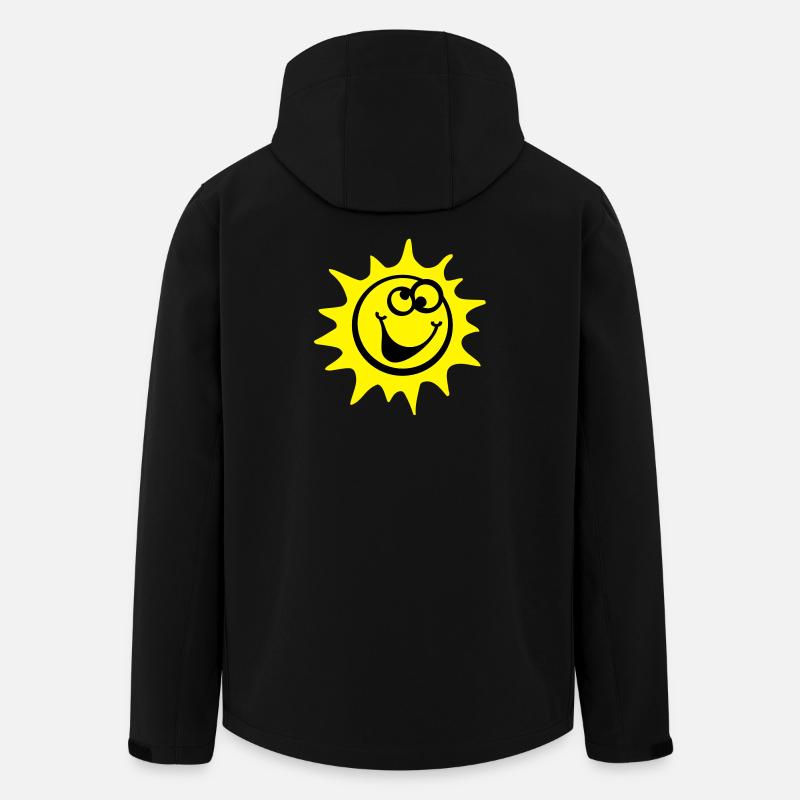 sonne 2c comic style - Recycelte Männer Softshell-Jacke von Stanley/Stella - Schwarz