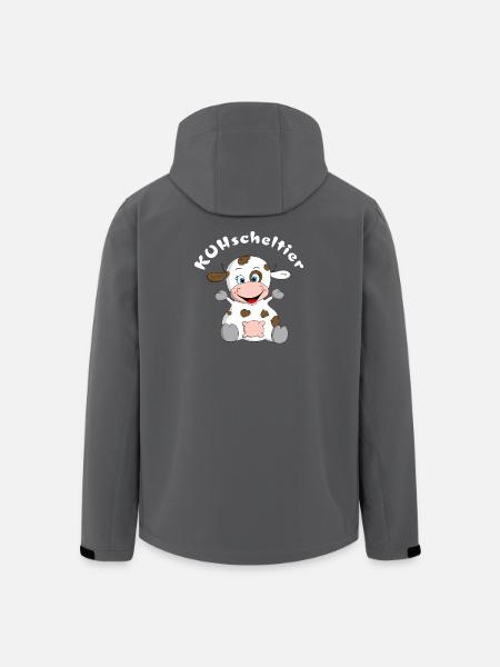 Kuscheltier Kuh = KUHscheltier - Recycelte Männer Softshell-Jacke von Stanley/Stella - Schwarz