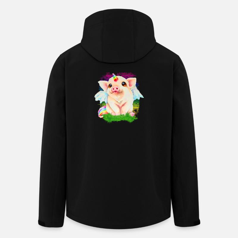 Schwein Ferkel Schweinchen Sau - Recycelte Männer Softshell-Jacke von Stanley/Stella - Schwarz