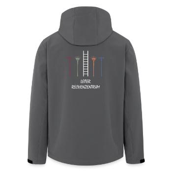 Gärtner Garten, Leiter vom Rechenzentrum Admin EDV - Recycelte Männer Softshell-Jacke von Stanley/Stella - Schwarz - Hinten - AI Model Male 185 light (185cm)
