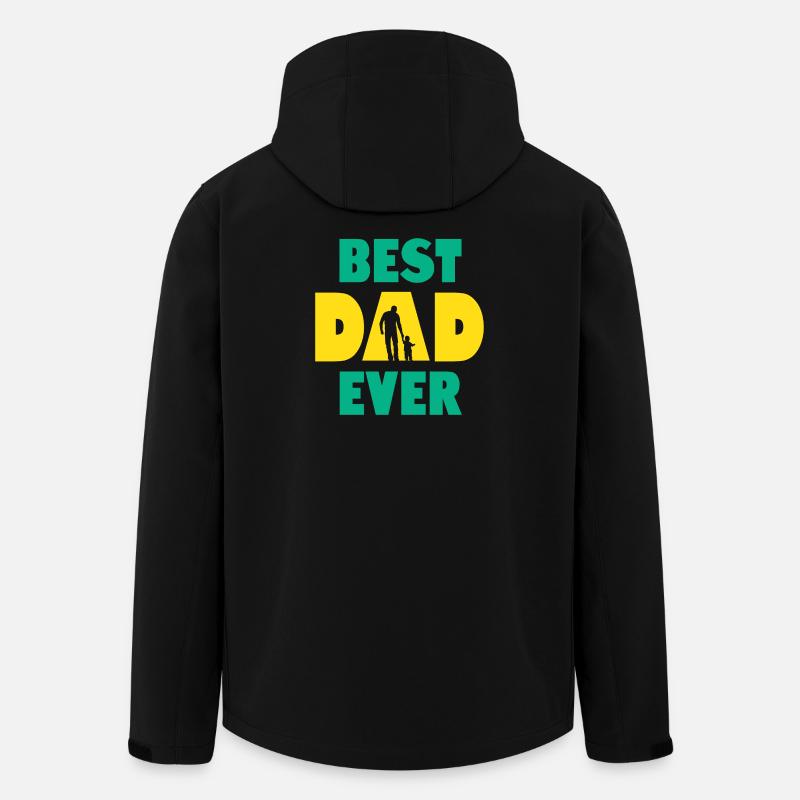 Best Dad Ever - Men’s Recycled Softshell Jacket by Stanley/Stella - black