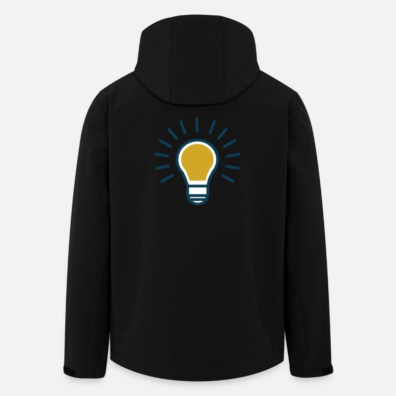 Idea light bulb (Vectorgraphic) - Men’s Recycled Softshell Jacket by Stanley/Stella - black