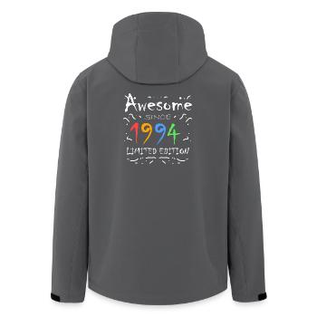 1994 - Born 1994 - Fantastic since 1994 - Men’s Recycled Softshell Jacket by Stanley/Stella - anthracite - Back - AI Model Male 185 light (185cm)