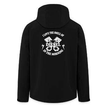 I LOVE THE SMELL OF DIESEL - Recycelte Männer Softshell-Jacke von Stanley/Stella - Schwarz - Hinten - AI Model Male 185 light (185cm)