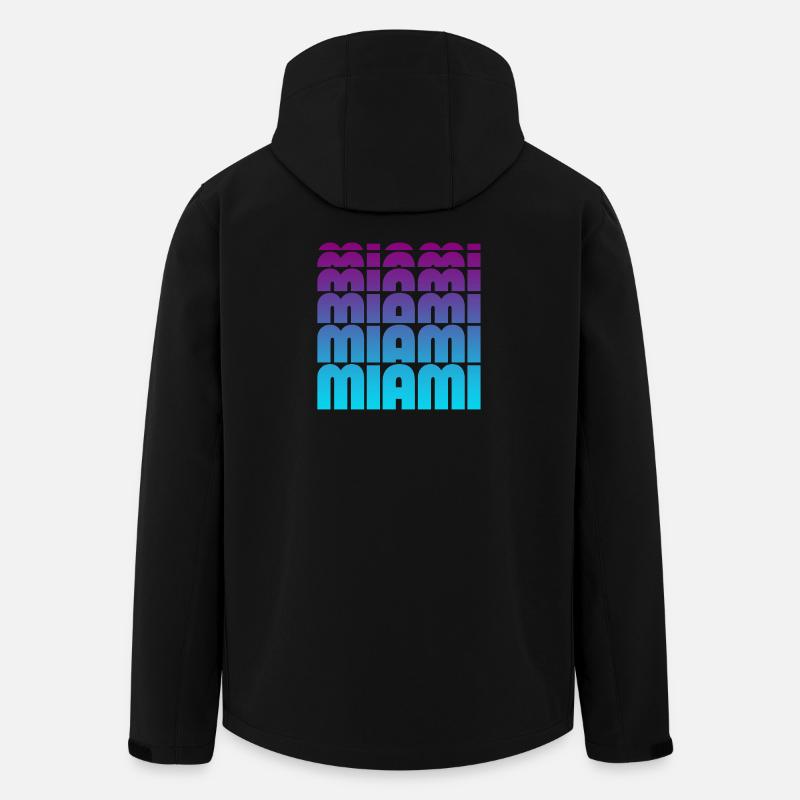 Grille de gradient de Miami - Veste softshell homme en polyester recyclé Stanley/Stella - noir