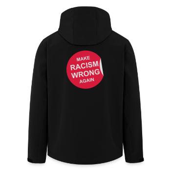 Rendre le racisme répréhensible - Veste softshell homme en polyester recyclé Stanley/Stella - noir - Dos - AI Model Male 185 light (185cm)