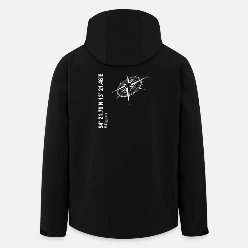 Rügen - Recycelte Männer Softshell-Jacke von Stanley/Stella - Schwarz