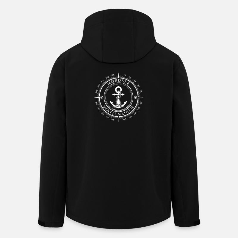 Nordsee - Wattenmeer - Recycelte Männer Softshell-Jacke von Stanley/Stella - Schwarz
