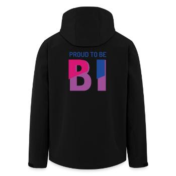 Proud To Be Bisexual - Men’s Recycled Softshell Jacket by Stanley/Stella - black - Back - AI Model Male 185 light (185cm)